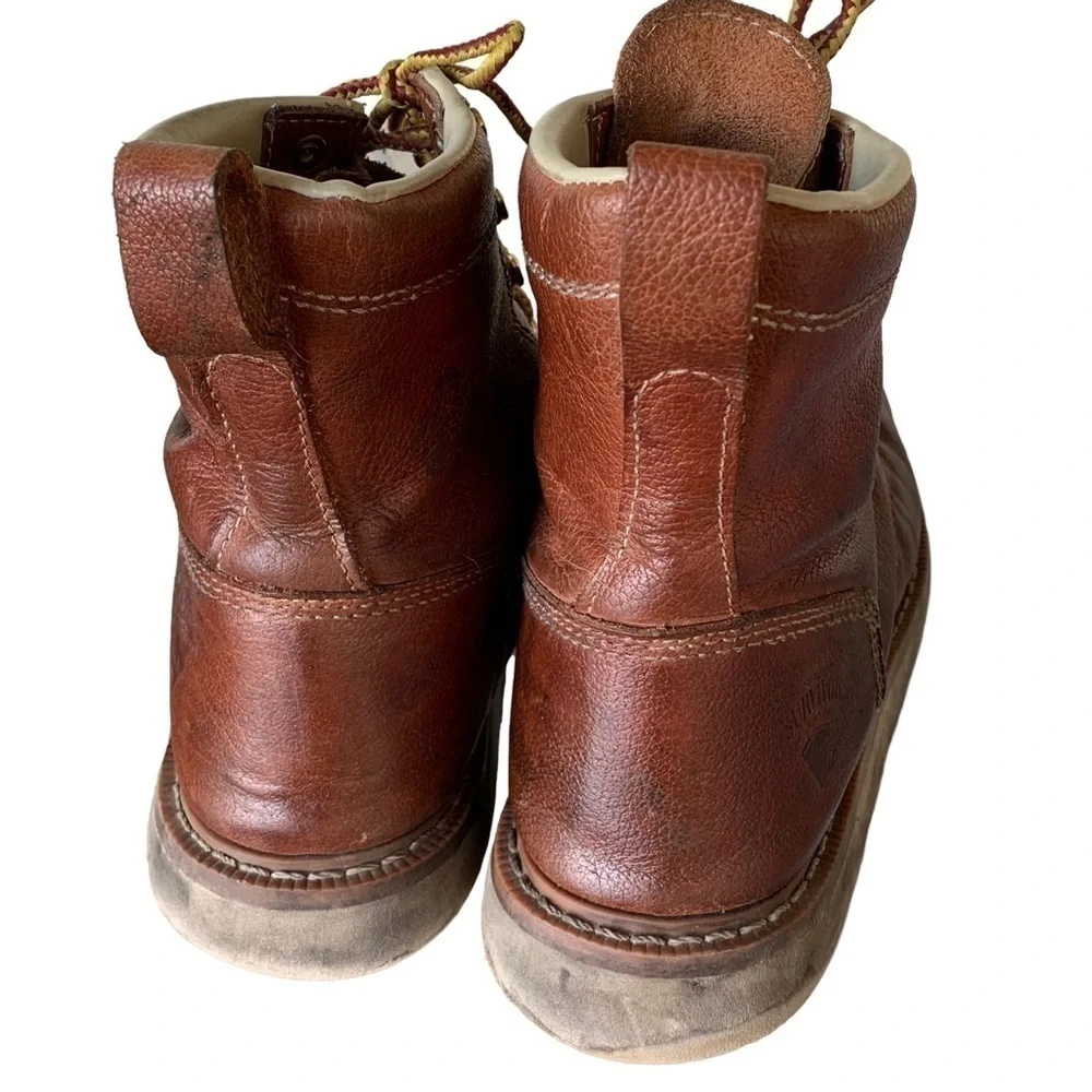 Herman Survivors Oakridge Work Boots Brown Leather Steel Toe Men's Size 12